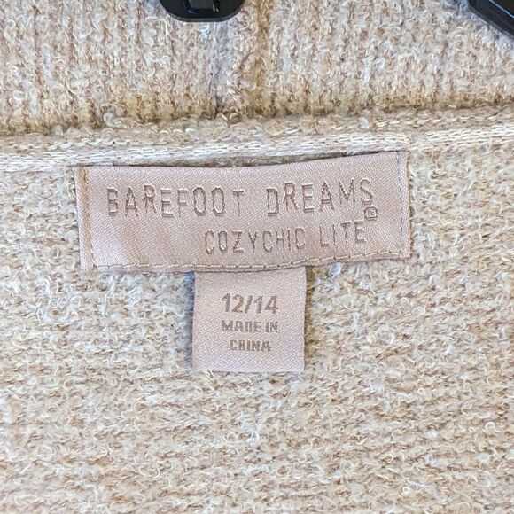 Barefoot Dreams Cozychic Lite Island Wrap Cardigan Style 903 Pockets Pink 12/14 - Picture 2 of 5